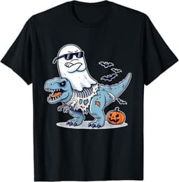 Halloween Ghost Riding Zombie T-Rex FUNNY Halloween For Kids T-Shirt